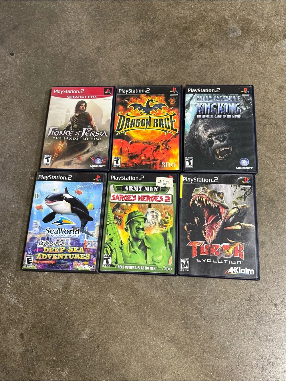 PlayStation 2 PS2 Game Lot Army Men Turok King Kong Prince of Persia